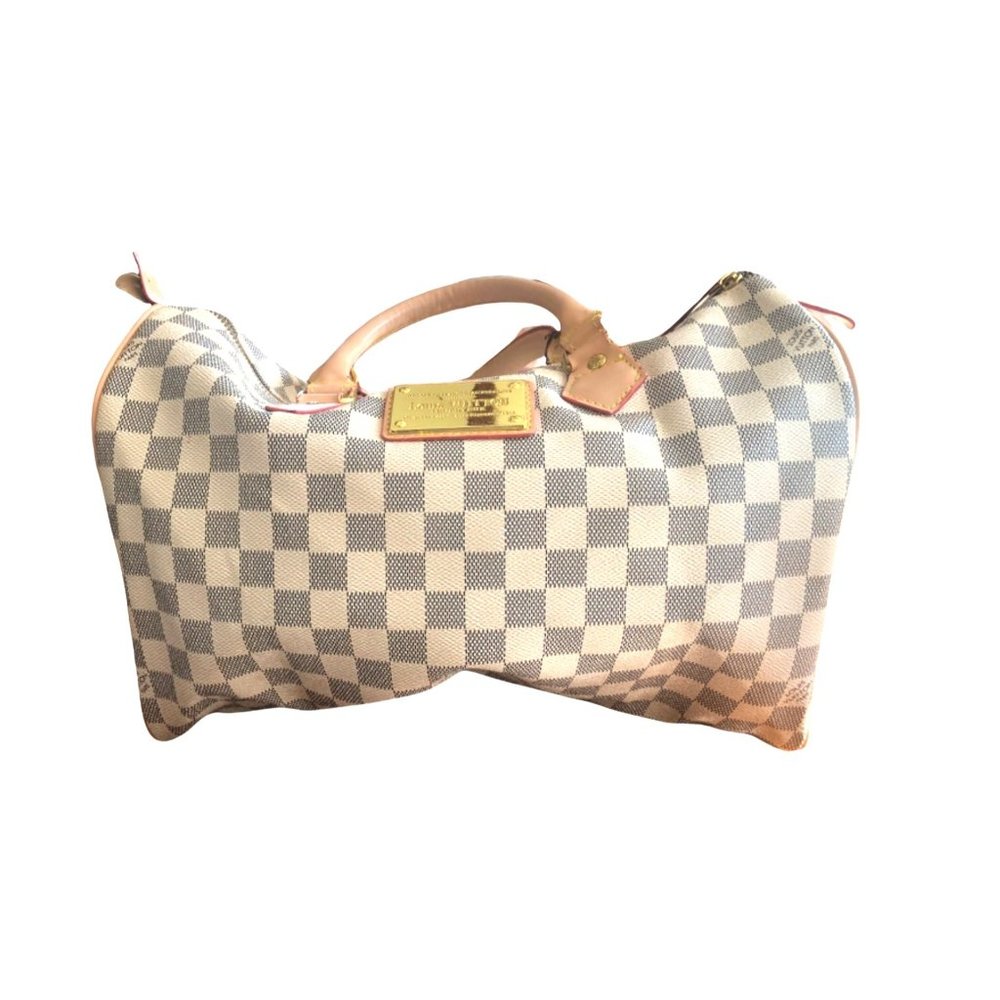WHITE GRID "SPEEDY"HANDBAG - LV Dup - Picture 2 of 11